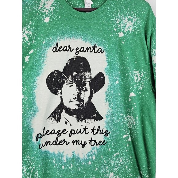 Yellowstone Christmas Womens Shirt Size XL Green Dear Santa Put Rip Under Tree - Picture 3 of 10